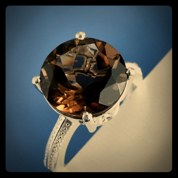 Smokey Quartz 4.30 Solitaire ring